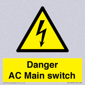 Danger AC Main switch 
